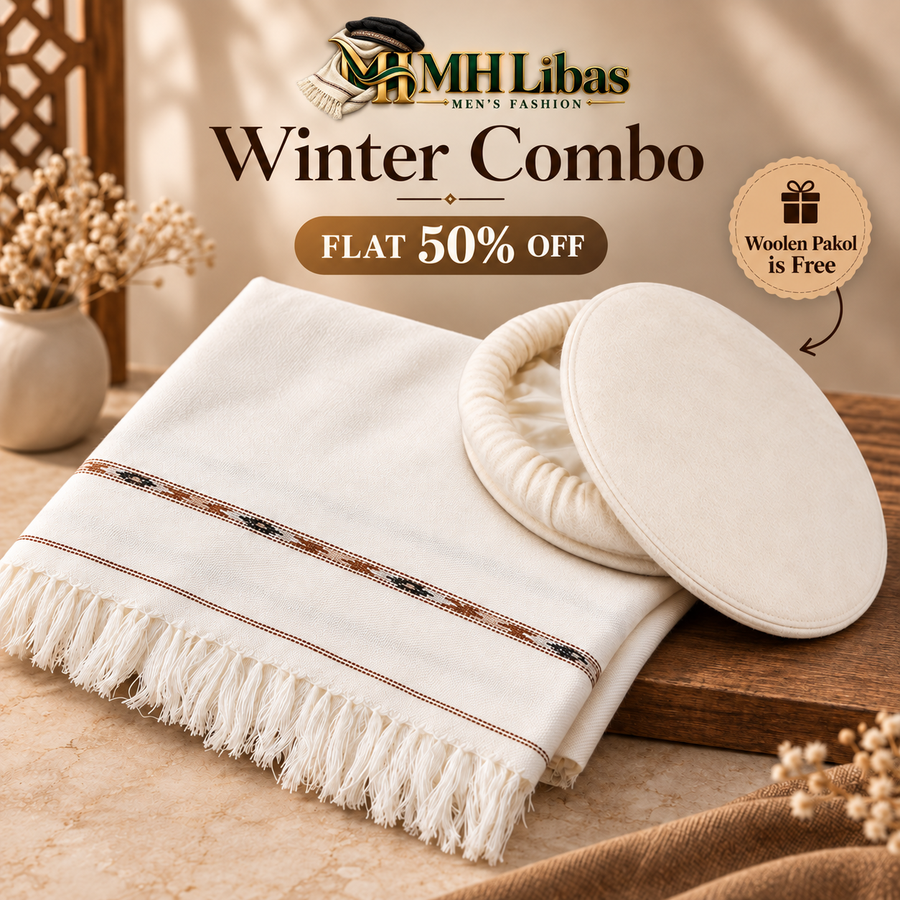 Winter Deal – Shawl + Chitrali Cap